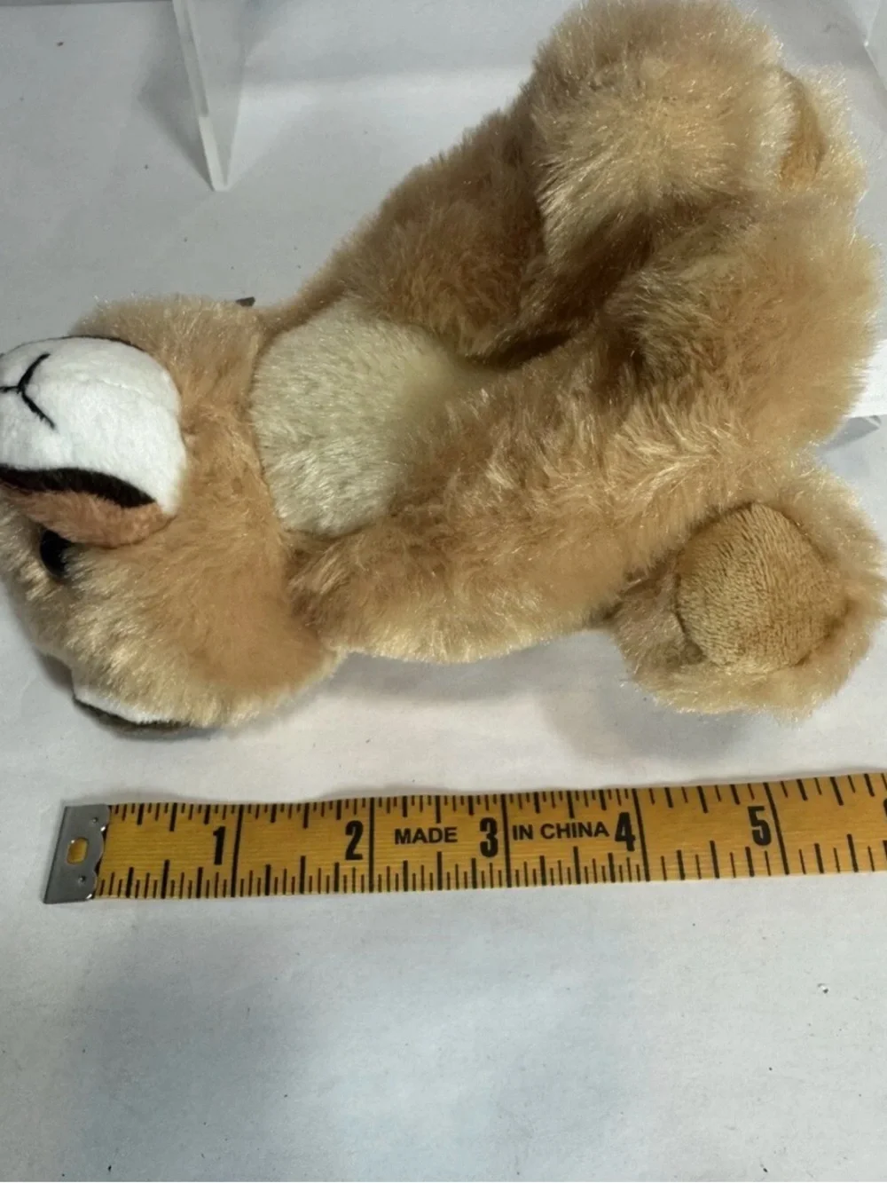 Cute Tan Plush Puppy Stuffed Animal - Soft Cuddly Toy